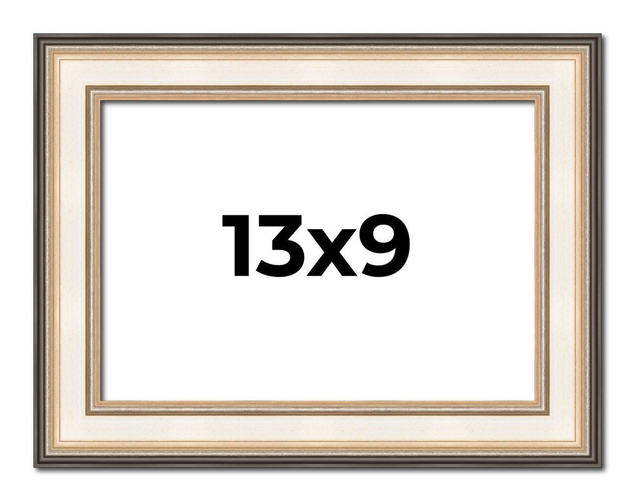 Photo Size Contemporary Silver Frame - UV Acrylic, Foam Board Backing, Hanging Hardware